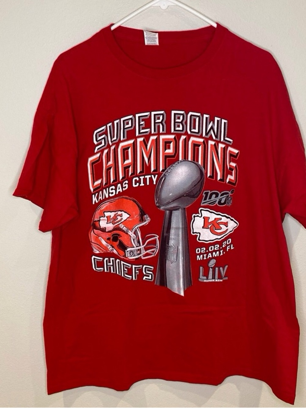Kansas City Chiefs Red Super Bowl Champions Tee